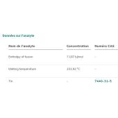  Tin - DSC calibration 