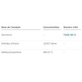  Aluminium - DSC calibration 