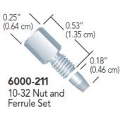  Raccord conique 10-32 Inox 