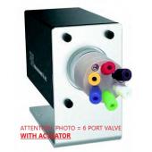  6 port 2-pos valve, U-electric 