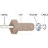  Flanged fitting Natural 1/4-28 