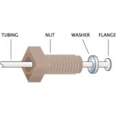  Flanged fitting Natural 1/4-28 