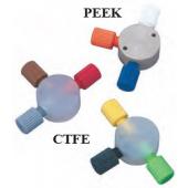  Tee CTFE with 1/4-28 fittings 