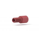  Raccord fond plat Delrin rouge 