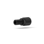  Raccord fond plat M6 PFA noir 