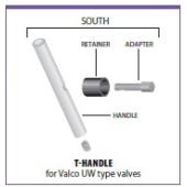  T-Handle for a UW type valve 