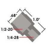  Adaptateur PEEK 1/2-20 Femelle 